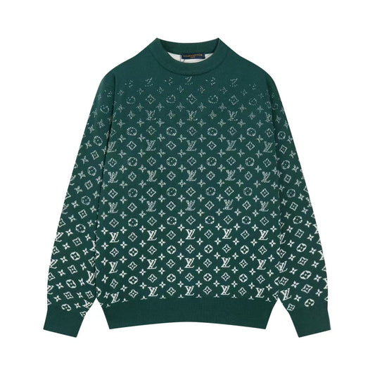 250923 new high-quality full-printed jacquard pullover sweater