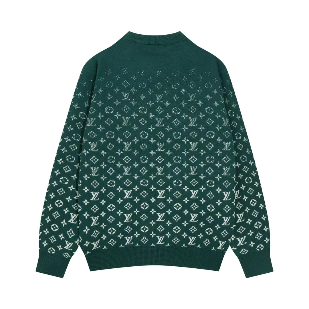 250923 new high-quality full-printed jacquard pullover sweater