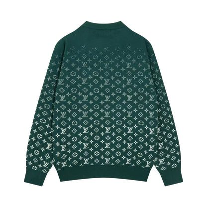 250923 new high-quality full-printed jacquard pullover sweater