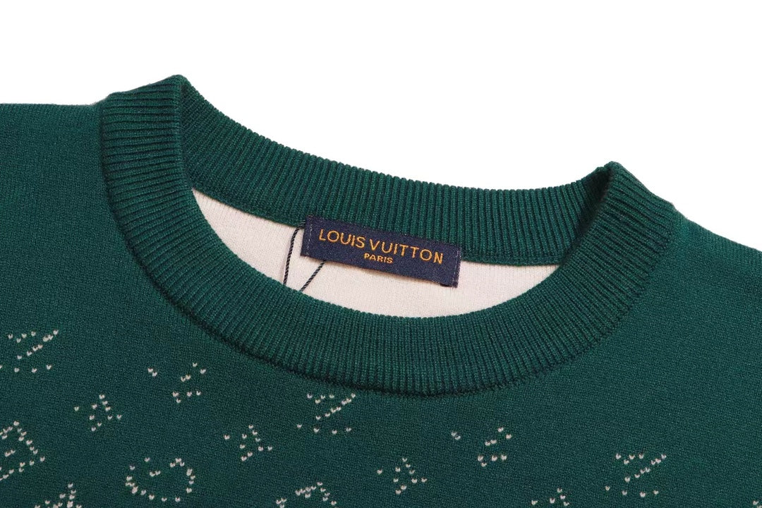 250923 new high-quality full-printed jacquard pullover sweater