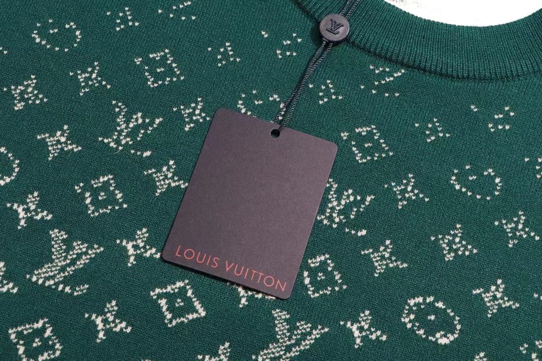 250923 new high-quality full-printed jacquard pullover sweater