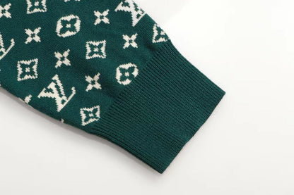 250923 new high-quality full-printed jacquard pullover sweater