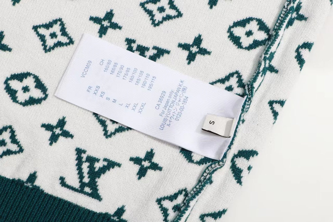250923 new high-quality full-printed jacquard pullover sweater