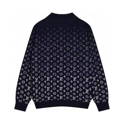 250923 new high-quality full-printed jacquard pullover sweater