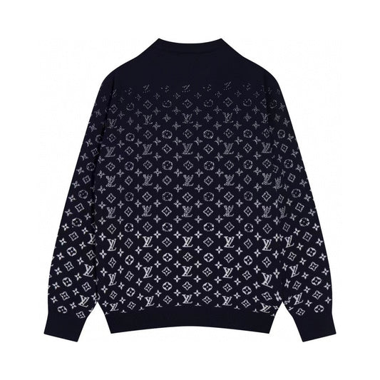 250923 new high-quality full-printed jacquard pullover sweater