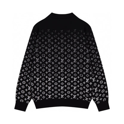 250923 new high-quality full-printed jacquard pullover sweater