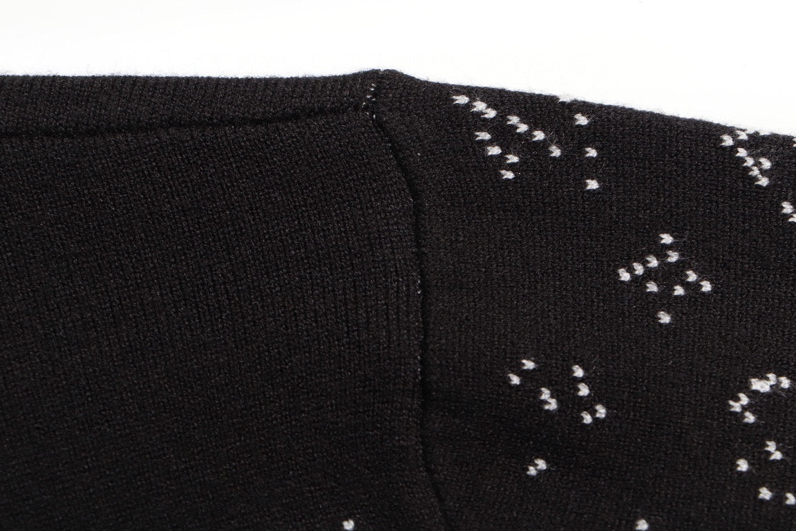250923 new high-quality full-printed jacquard pullover sweater