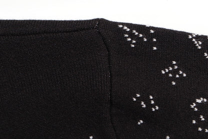 250923 new high-quality full-printed jacquard pullover sweater