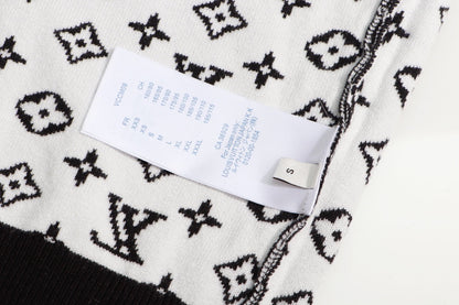 250923 new high-quality full-printed jacquard pullover sweater