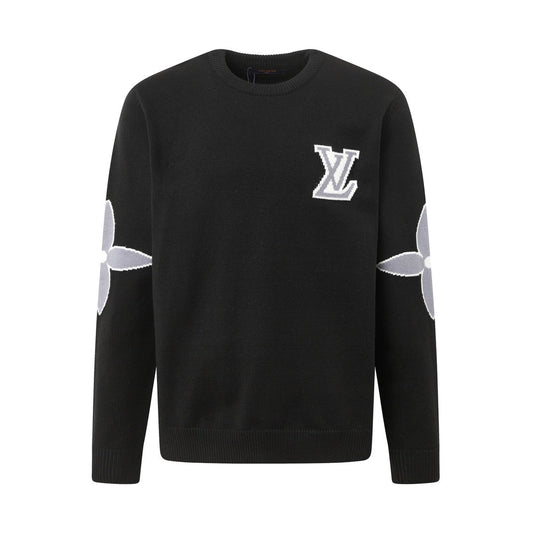 250923 New high-quality patchwork jacquard pullover sweater