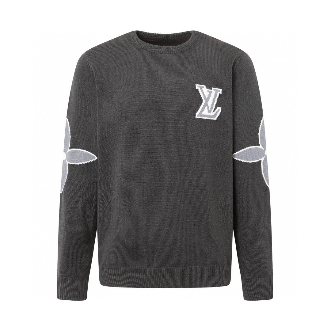 250923 New high-quality patchwork jacquard pullover sweater