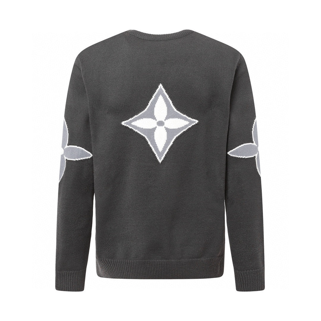 250923 New high-quality patchwork jacquard pullover sweater