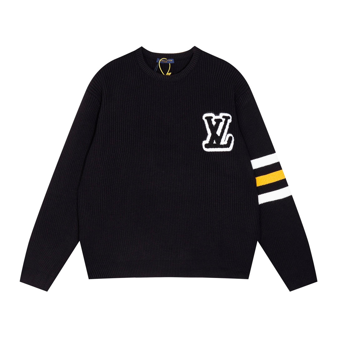 250923 New high-quality patchwork jacquard pullover sweater