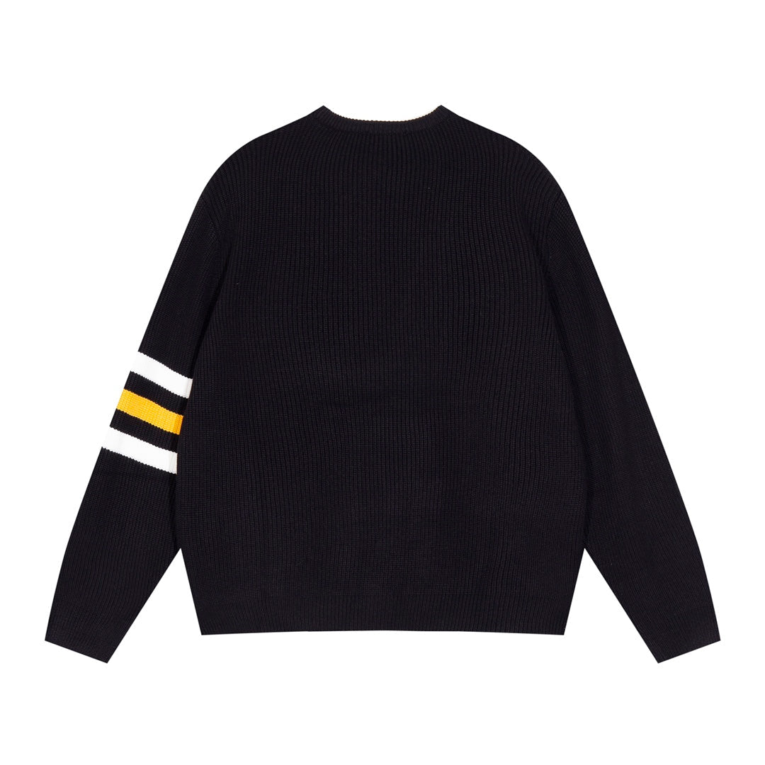 250923 New high-quality patchwork jacquard pullover sweater