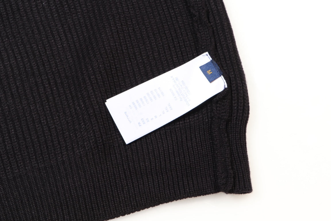 250923 New high-quality patchwork jacquard pullover sweater