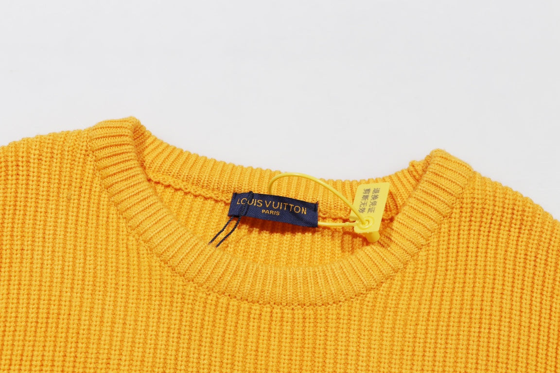 250923 New high-quality patchwork jacquard pullover sweater
