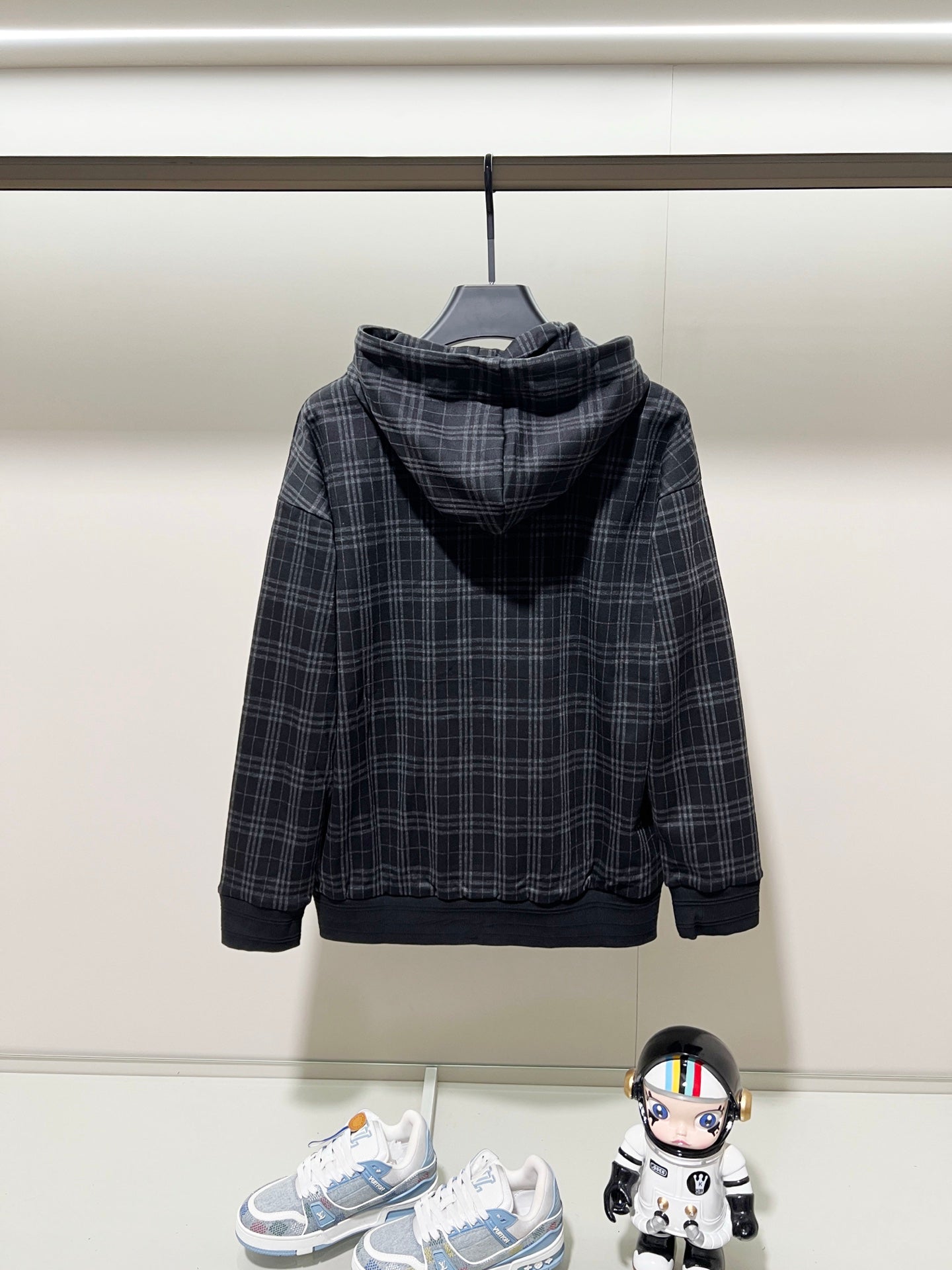 250923 A new high-quality full-print custom checkered casual hoodie