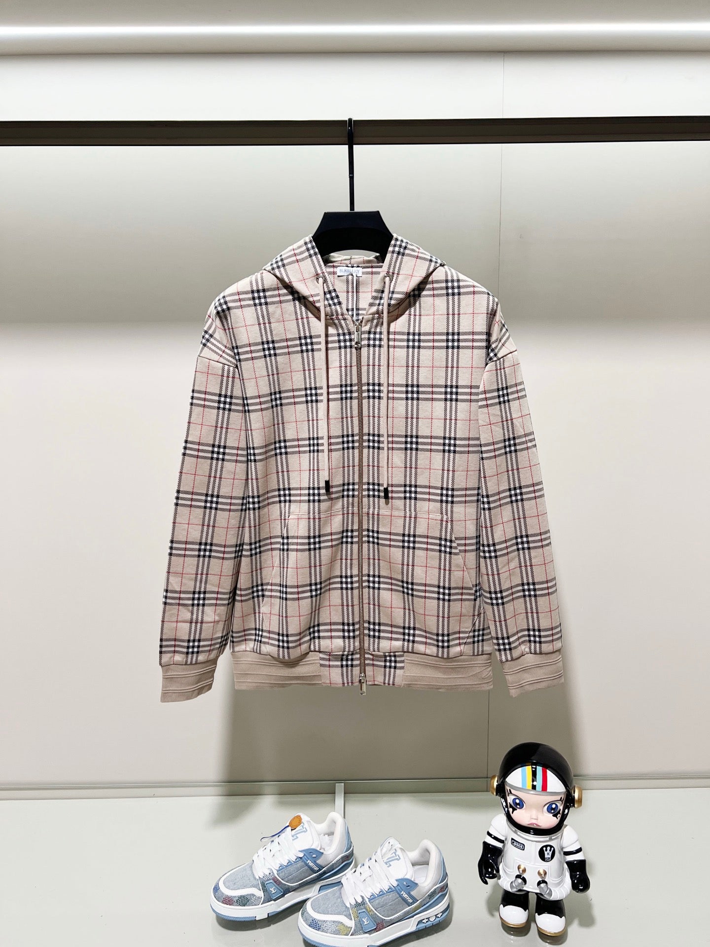 250923 A new high-quality full-print custom checkered casual hoodie