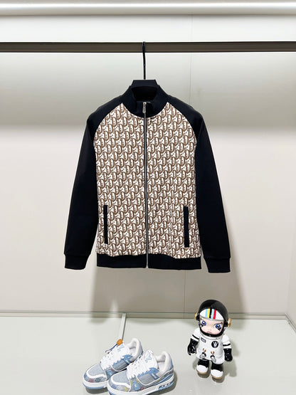 250923 A new high-quality color-blocking and splicing letter-shaped jacket