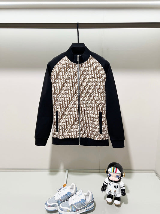 250923 A new high-quality color-blocking and splicing letter-shaped jacket
