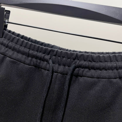 250923 New high-quality dark-patterned jacquard red and blue webbing patchwork sportswear pants