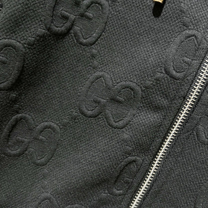 250923 new high-quality dark-patterned jacquard red and blue webbing stand-up collar coat
