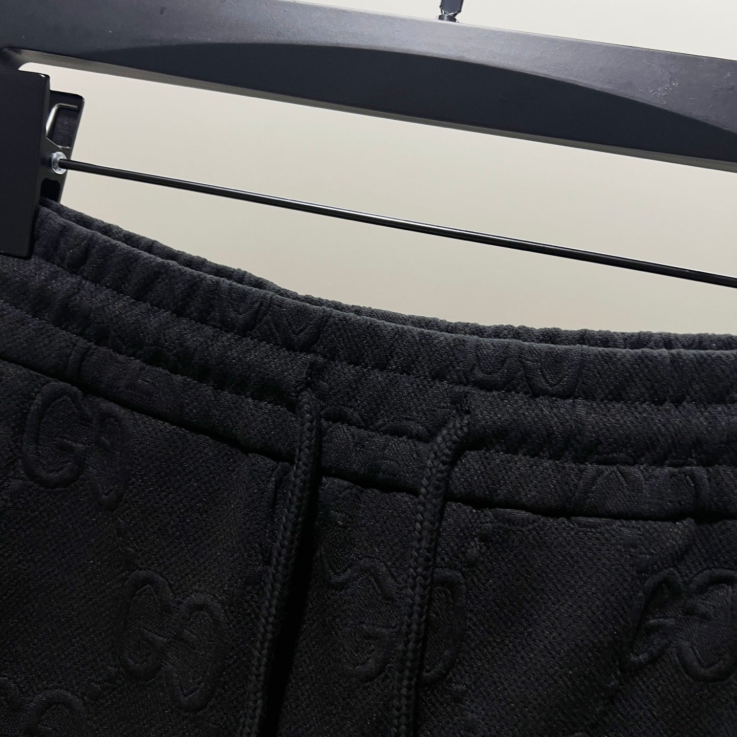 250923 New high-quality dark-patterned jacquard red and blue webbing patchwork sportswear pants