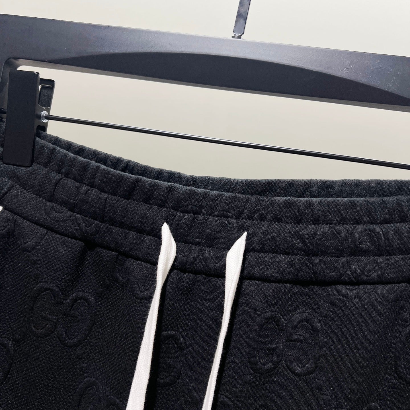 250923 New high-quality dark-patterned jacquard red and blue webbing patchwork sportswear pants
