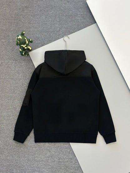 250923 New high-quality cotton open-chest zipper hoodie jacket