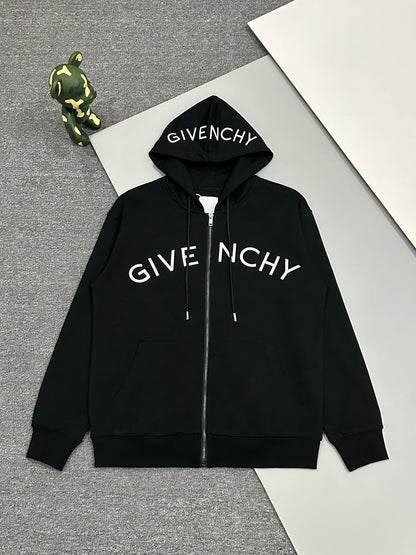 250923 New high-quality cotton open-chest zipper hoodie jacket