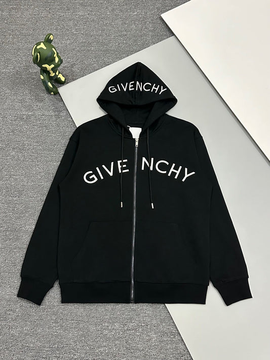 250923 New high-quality cotton open-chest zipper hoodie jacket