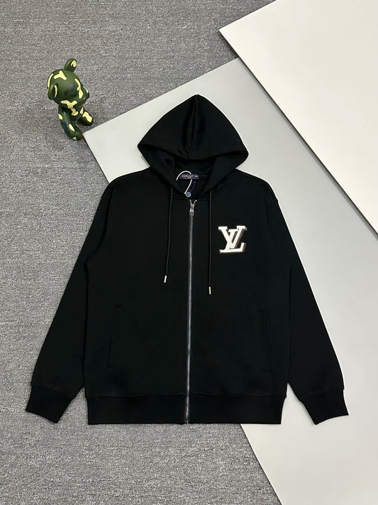 250923 New high-quality cotton open-chest zipper hoodie jacket