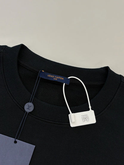 250923 New high-quality fisherman embroidery round-neck sweatshirt