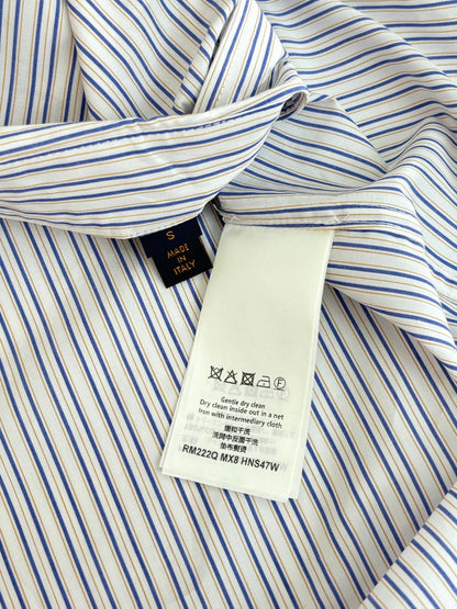 250923 New high-quality long-sleeved shirt with striped element pin embroidery