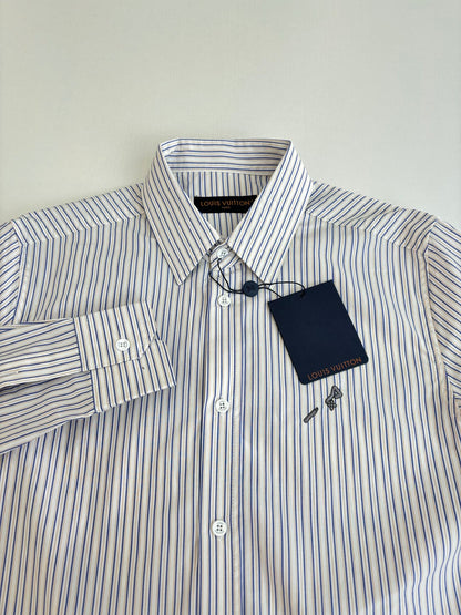 250923 New high-quality long-sleeved shirt with striped element pin embroidery
