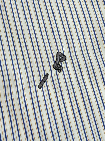 250923 New high-quality long-sleeved shirt with striped element pin embroidery