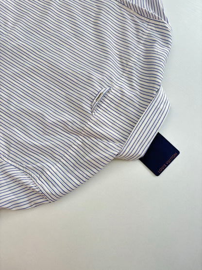 250923 New high-quality long-sleeved shirt with striped element pin embroidery