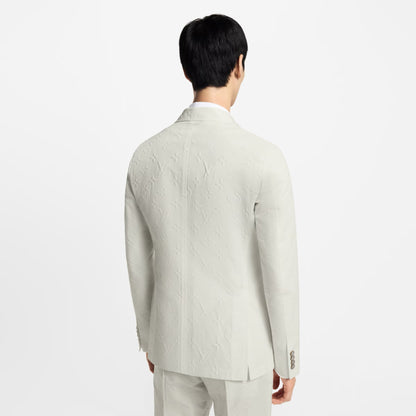 250923 New high-quality white embossed suit jacket