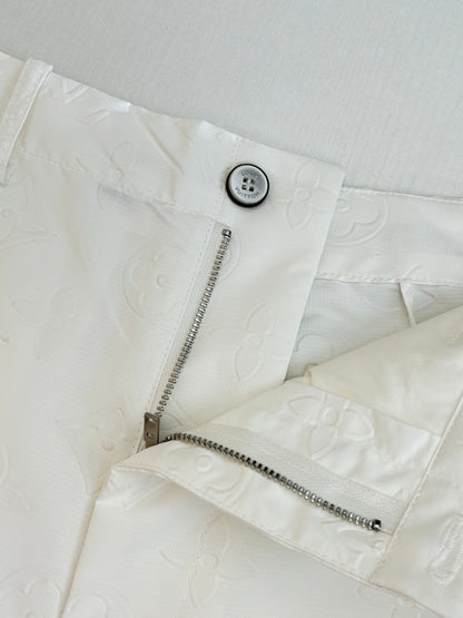 250923 New high-quality straight-leg embossed suit trousers