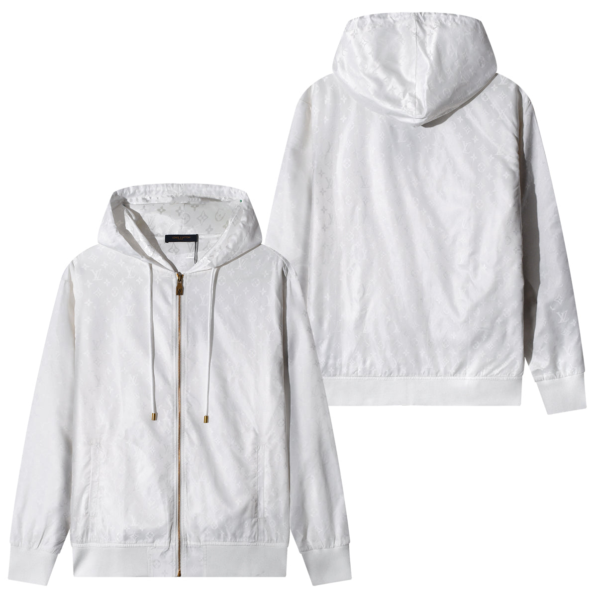 250923 new high-quality letter jacquard full-printed hooded jacket