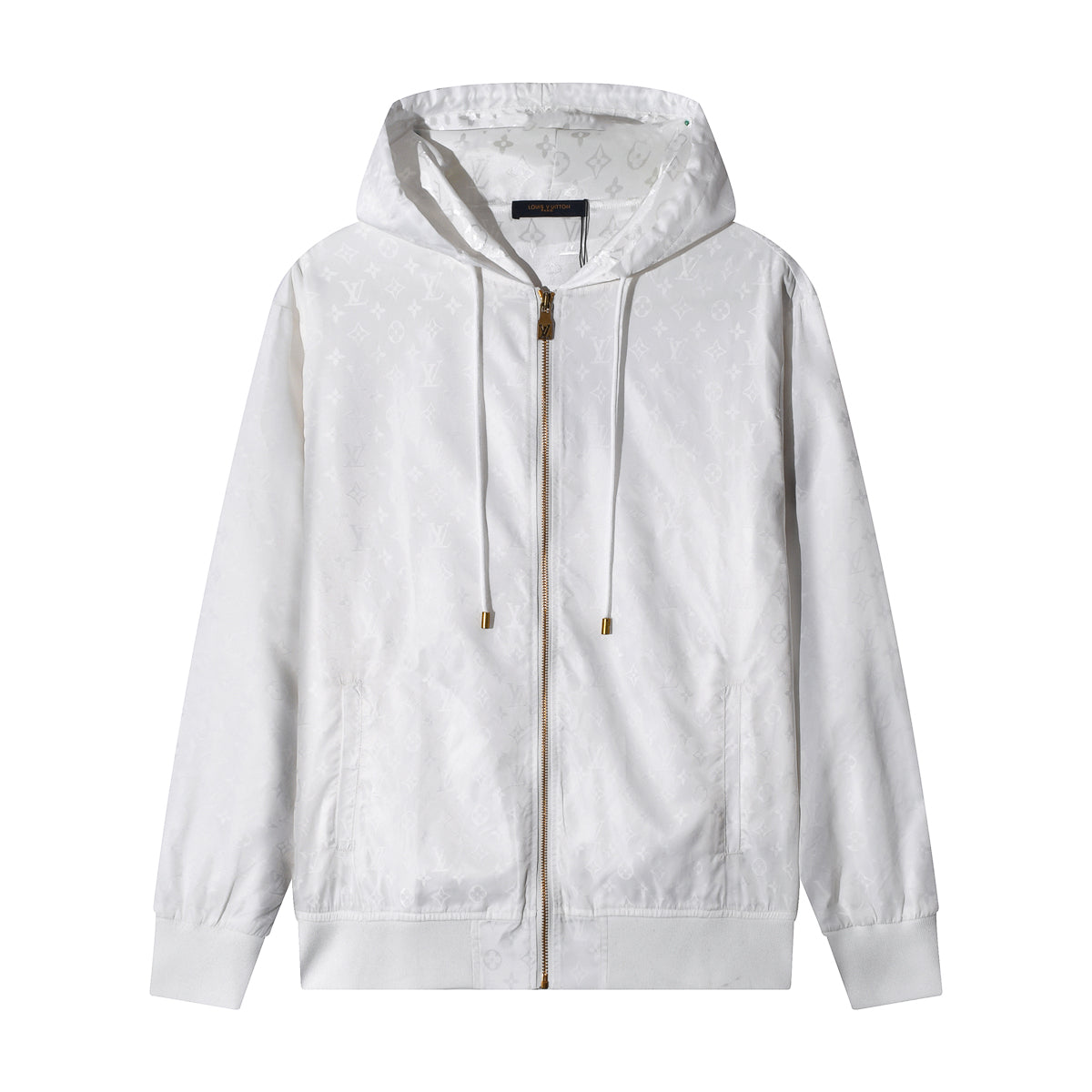 250923 new high-quality letter jacquard full-printed hooded jacket