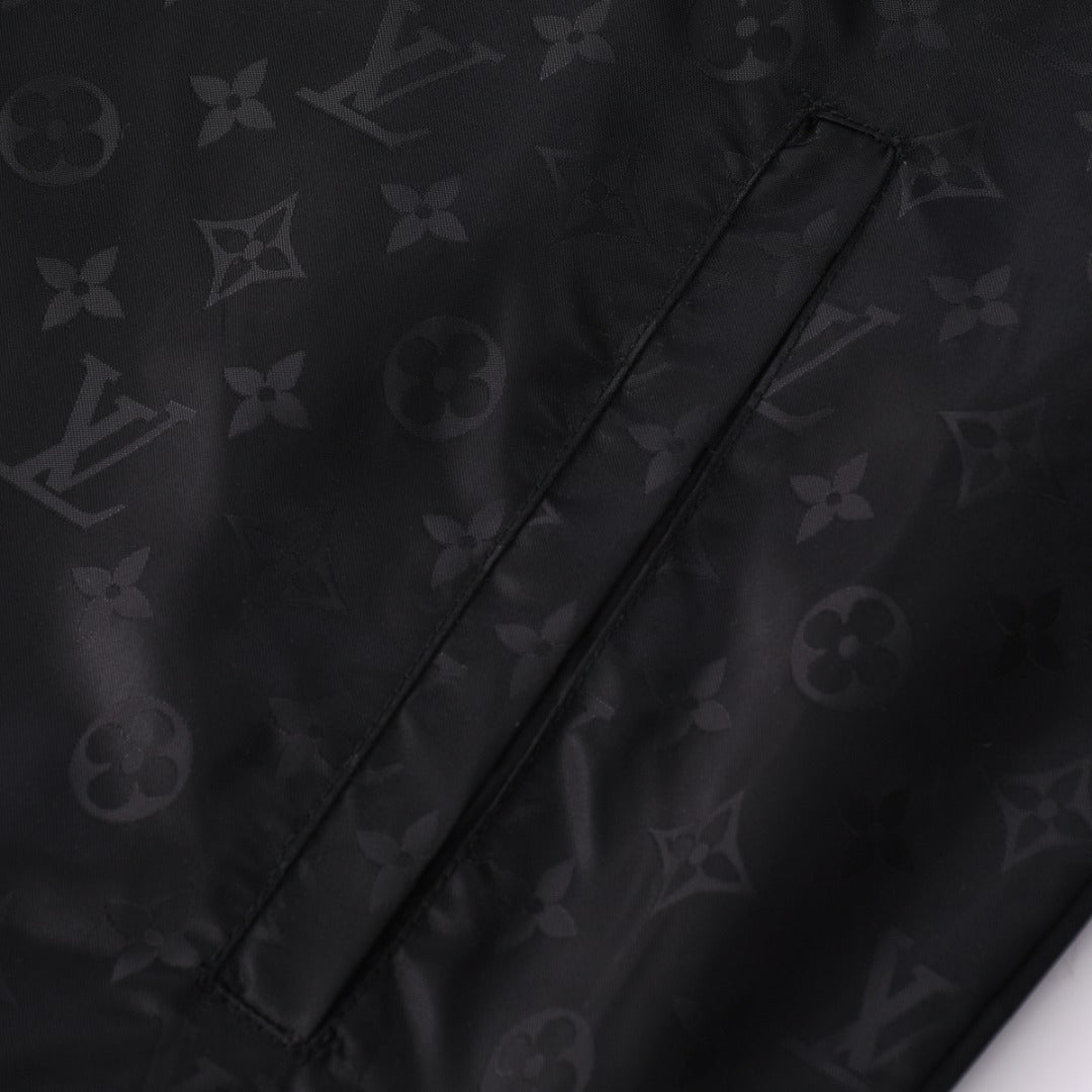 250923 new high-quality letter jacquard full-printed hooded jacket