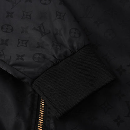 250923 new high-quality letter jacquard full-printed hooded jacket