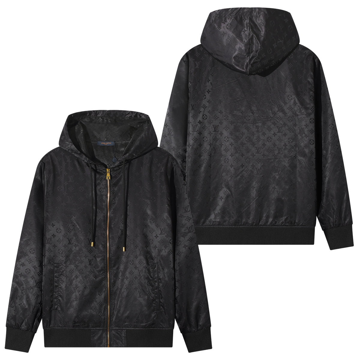 250923 new high-quality letter jacquard full-printed hooded jacket