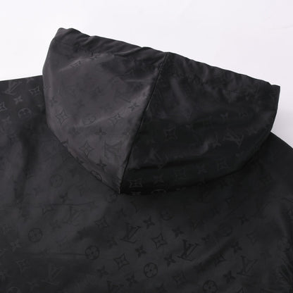 250923 new high-quality letter jacquard full-printed hooded jacket