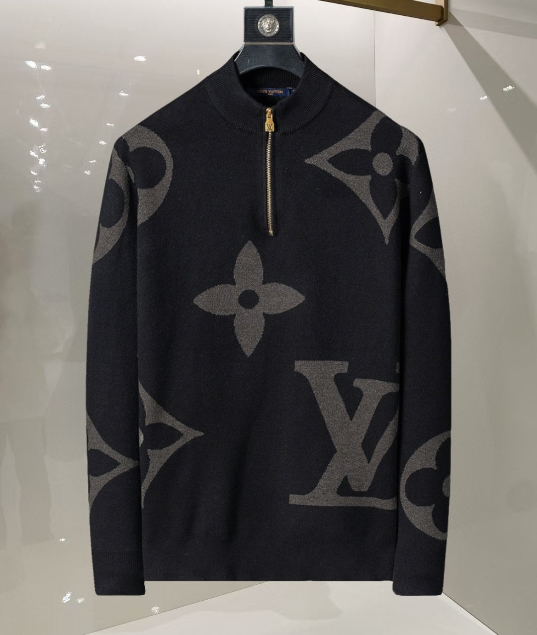 250923  new high-quality jacquard mid-turtleneck sweater