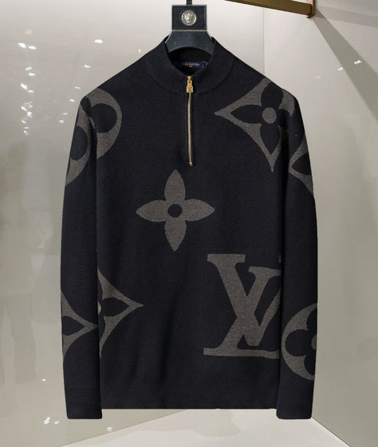 250923  new high-quality jacquard mid-turtleneck sweater