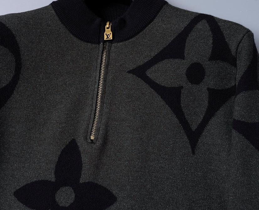 250923  new high-quality jacquard mid-turtleneck sweater