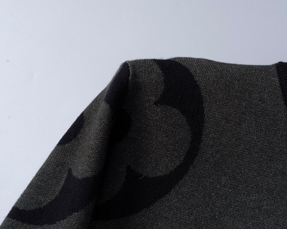 250923  new high-quality jacquard mid-turtleneck sweater
