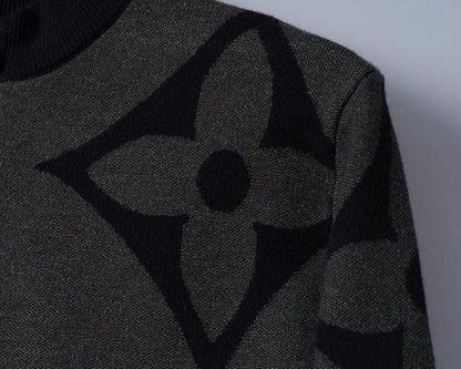 250923  new high-quality jacquard mid-turtleneck sweater
